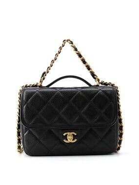 CHANEL | Bags | Chanel Cc Logo Quilted Backpack Calf Leather  display picture 2